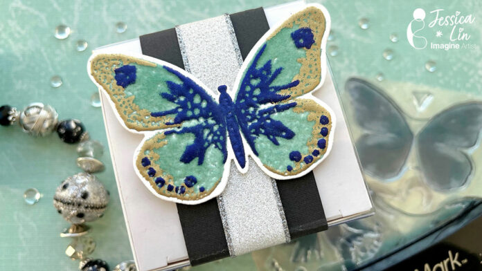 Decorate a Gift Box Featuring a Beautiful Heat-Embossed Butterfly