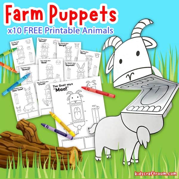 Farm Animal Finger Puppets For Kids (Free Printable)