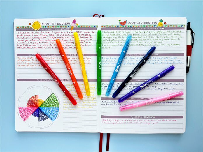 Use the Tombow TwinTone Dual Tip Markers to create a colorful planner spread! #tombow #planning