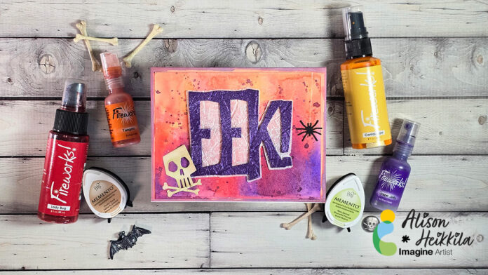 Spooktacular Backgrounds with Fireworks! Shimmery Craft Sprays