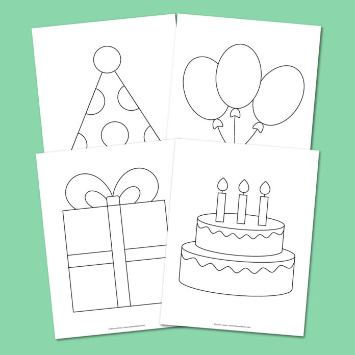 Free printable birthday coloring pages