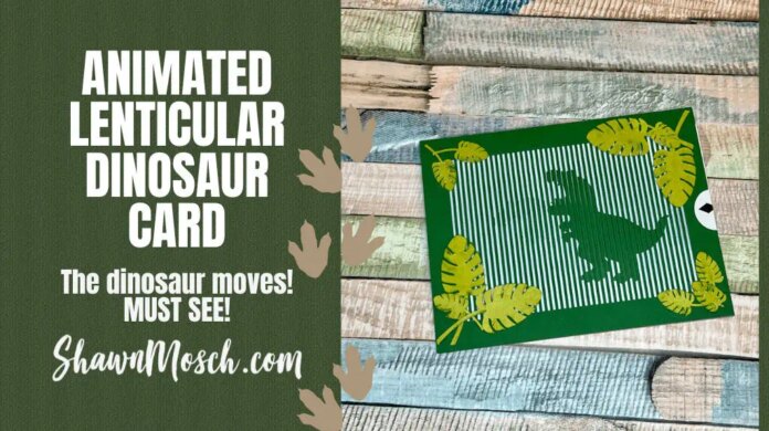 Animated Lenticular Dinosaur Card