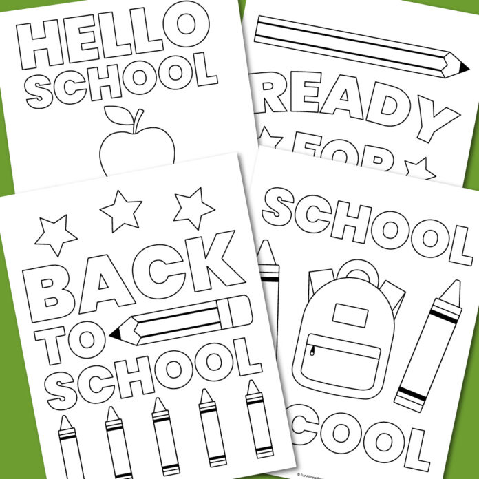 Back-to-school coloring pages | Fun Family Crafts