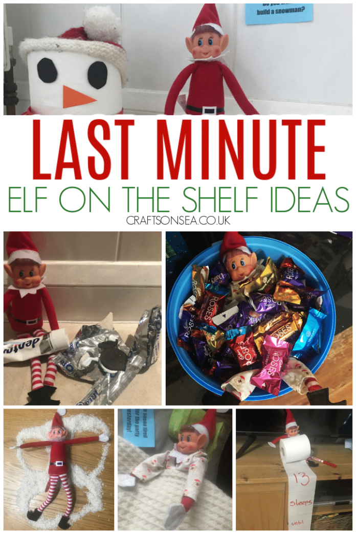 last minute elf on the shelf ideas easy