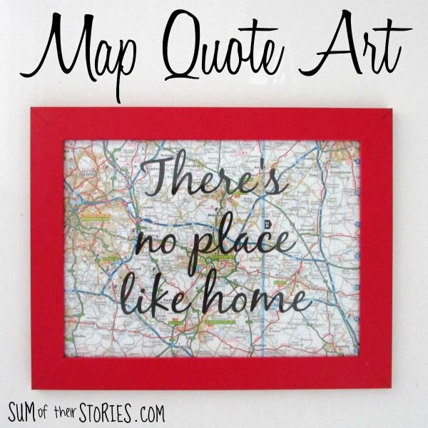 How to Make Simple Quote Art with Maps — Sum of their Stories Craft Blog